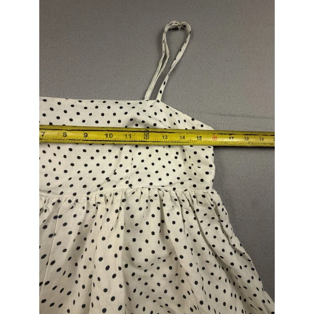 kate spade new york Polka Dot Smocked Square Neck Cami TankWomen's S Linen Rayon